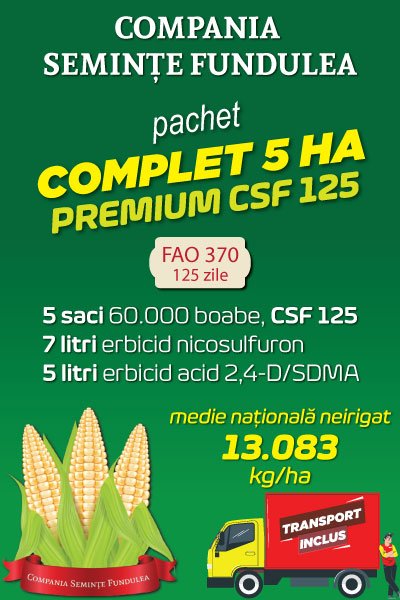 Pachet samanta porumb premium COMPLET 5 ha, CSF 125