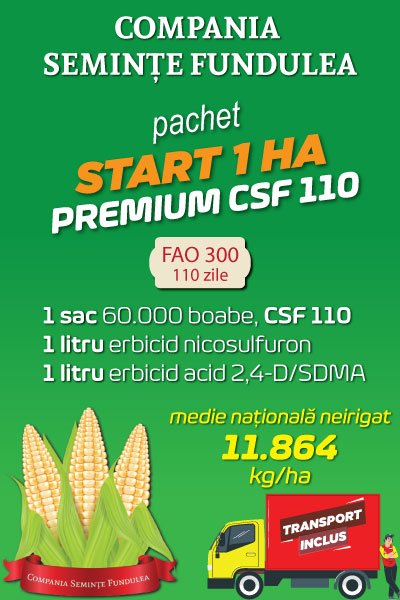 Pachet samanta porumb premium START 1 ha, CSF 110
